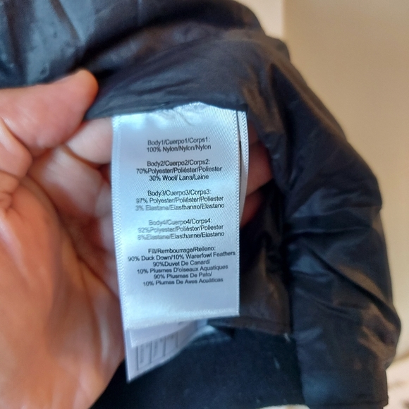 DKNY Sport | Quilted Wool Blend Hooded Duck Down Coat - Picture 7 of 7